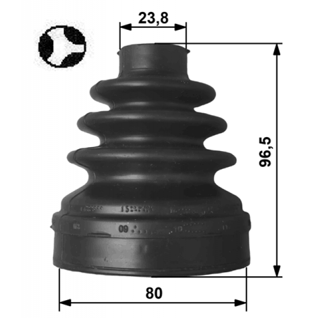 Пыльник шрус внутренний комплект 80X96.5X23.8 preview 2