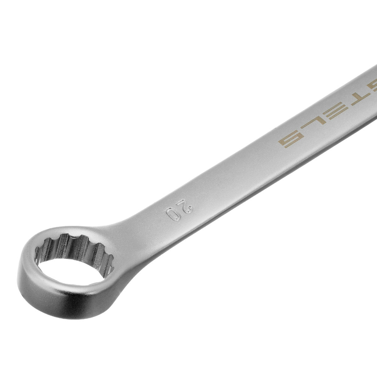 Ключ комбинированный 20 мм CrV, матовый хром STELS preview 4