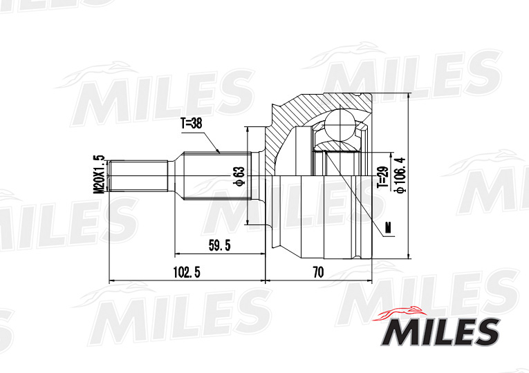 ШРУС VW TRANSPORTER V 2.0TDI-3.2 03- нар. preview 3