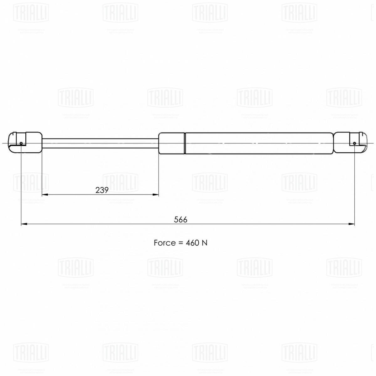 Газовый упор багажника TRIALLI GS 1001 preview 2