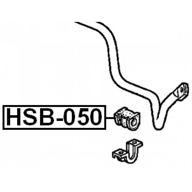 Втулка (сайлентблок) переднего стабилизатора FEBEST HSB-050 preview 2 Втулка (сайлентблок) переднего стабилизатора FEBEST HSB-050 preview 2
