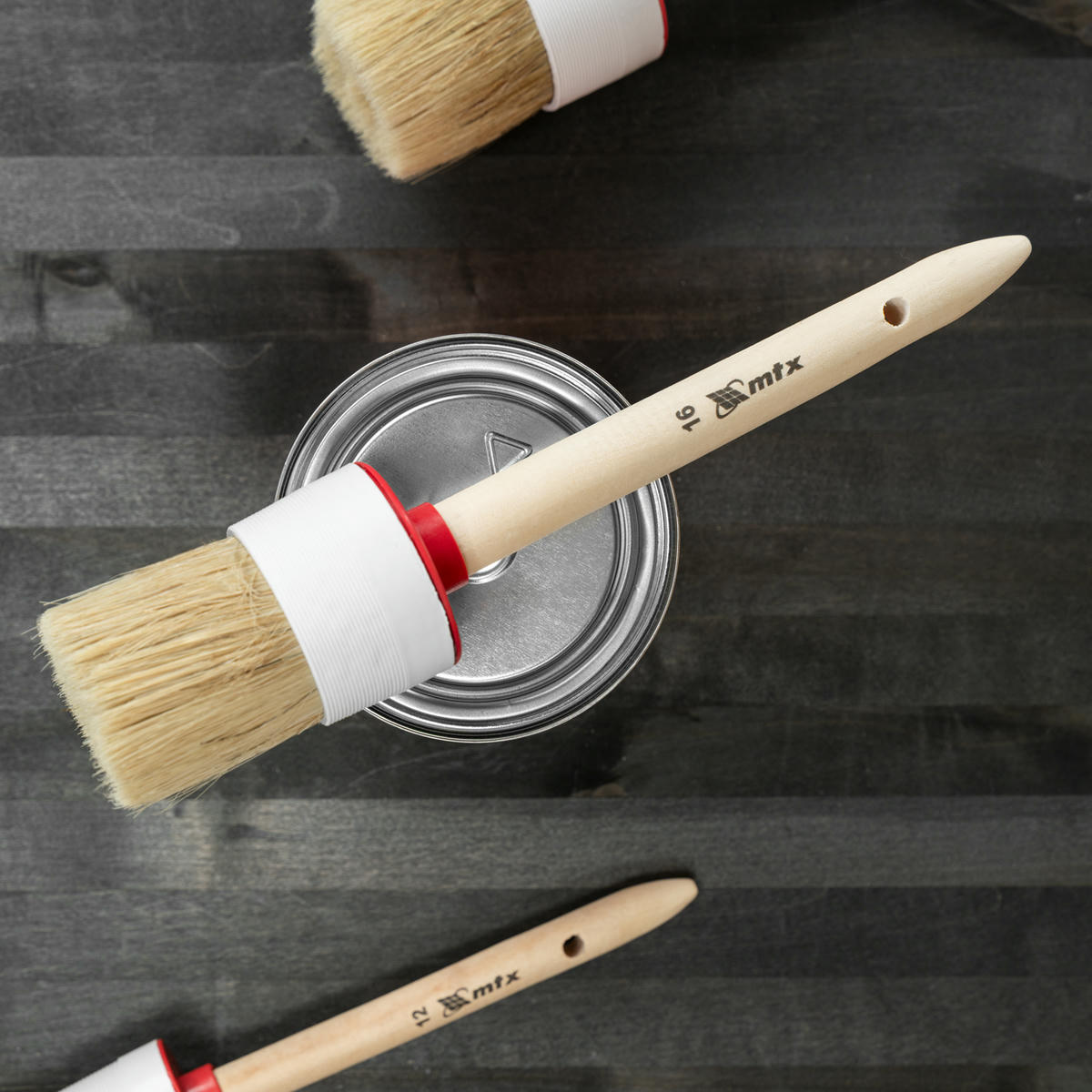 Кисть круглая № 16 (55 мм), натуральная щетина, деревянная ручка// MATRIX preview 5