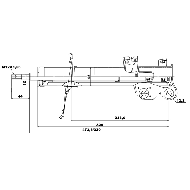 Амортизатор передний R NISSAN ALMERA N16 2000.04-2001.03 FEBEST 02666691FR preview 2