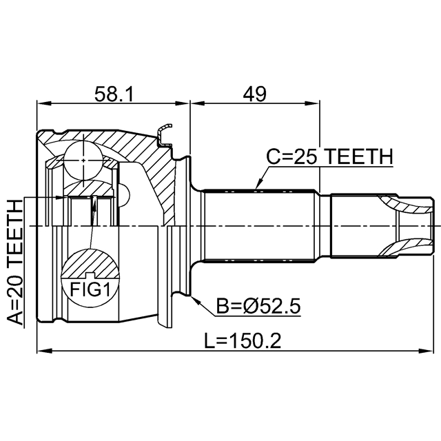 ШРУС внешний задний 1810-MOKR preview 2