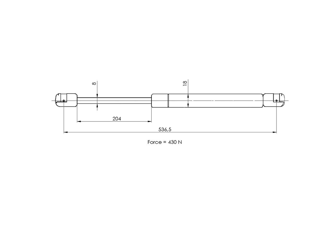 Газовый упор багажника TRIALLI GS 2101 preview 2