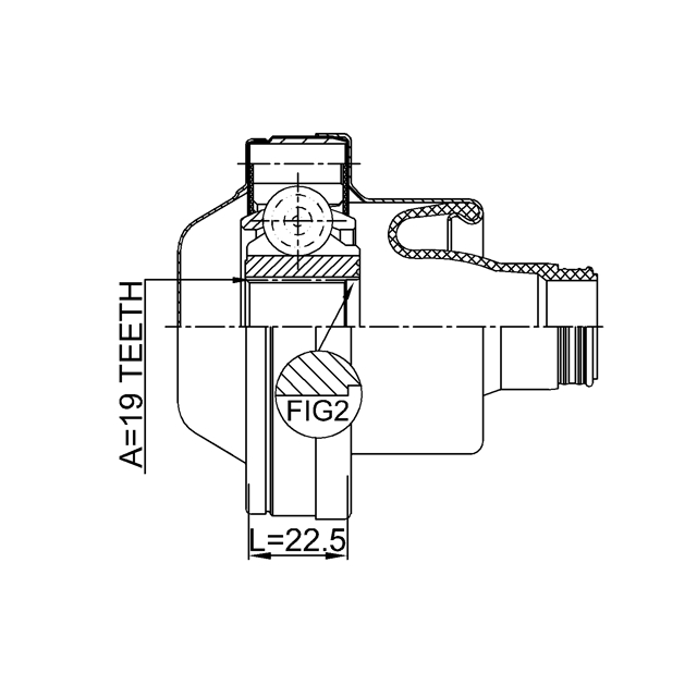 ШРУС карданного вала FEBEST 2711-S80IISHA preview 2 ШРУС карданного вала FEBEST 2711-S80IISHA preview 2