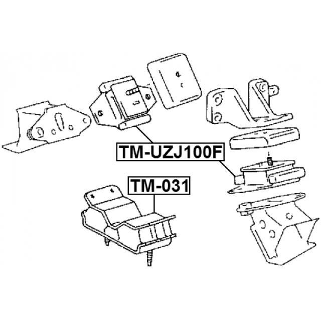 TM-UZJ100F_опора двигателя передняя! Toyota Land Cruiser 100 98-07 preview 2 TM-UZJ100F_опора двигателя передняя! Toyota Land Cruiser 100 98-07 preview 2