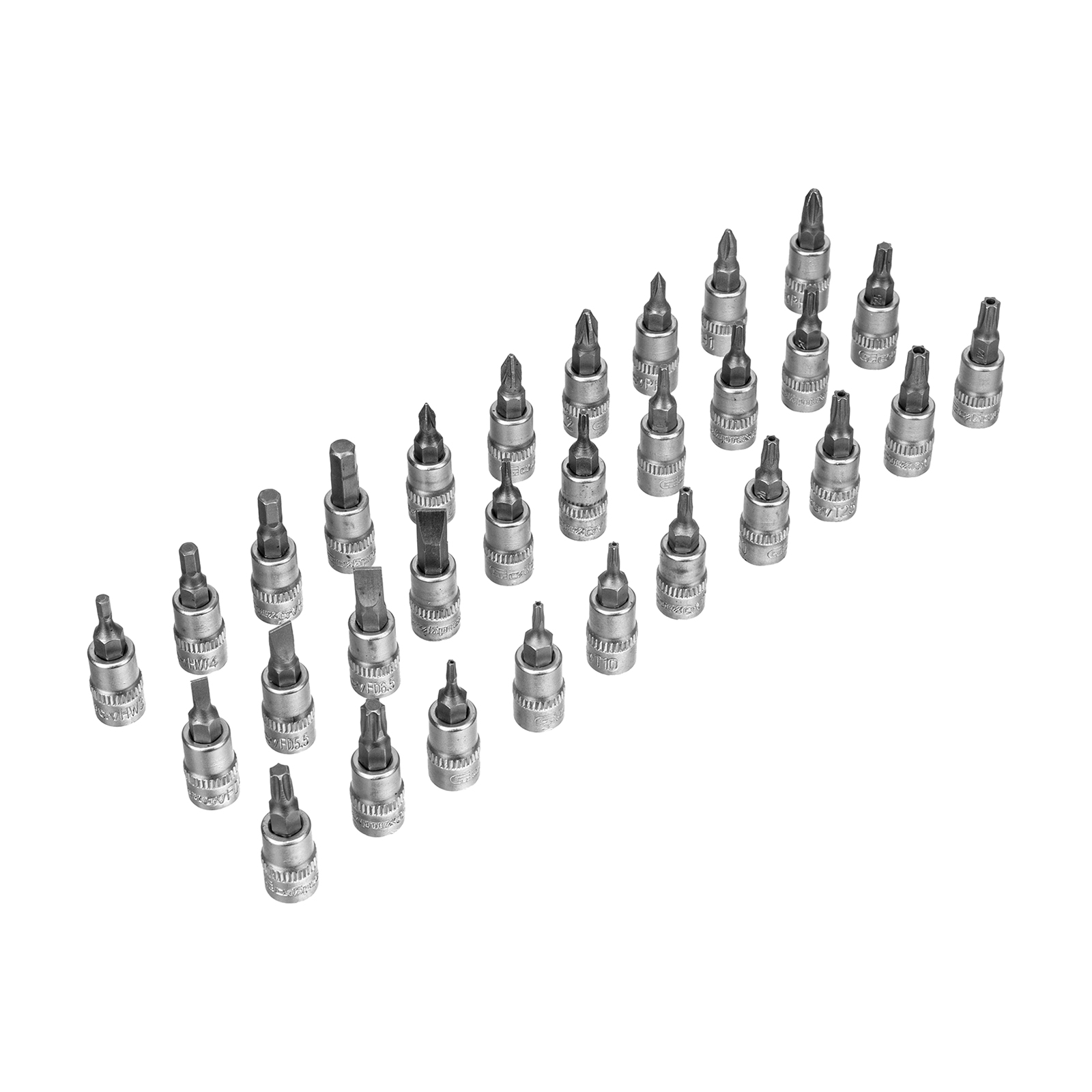 Набор инструментов 1/2", 3/8", 1/4", пластиковый кейс 215 предм. Сибртех preview 14
