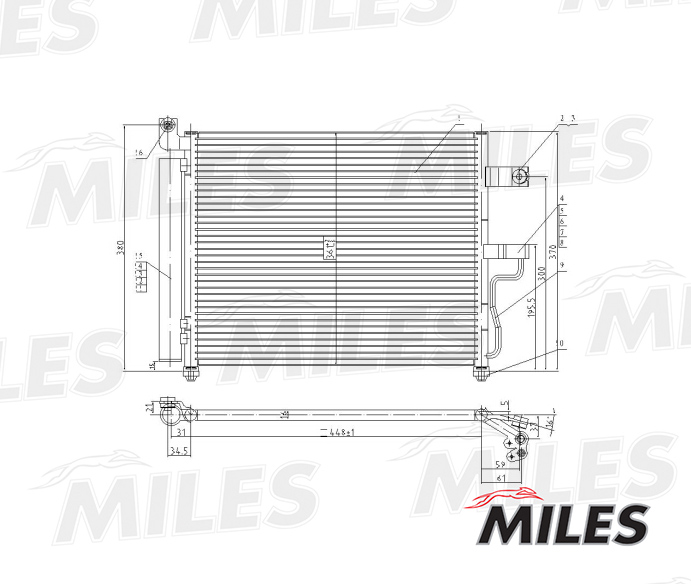 Радиатор кондиционера (конденсер) MILES ACCB006 preview 3