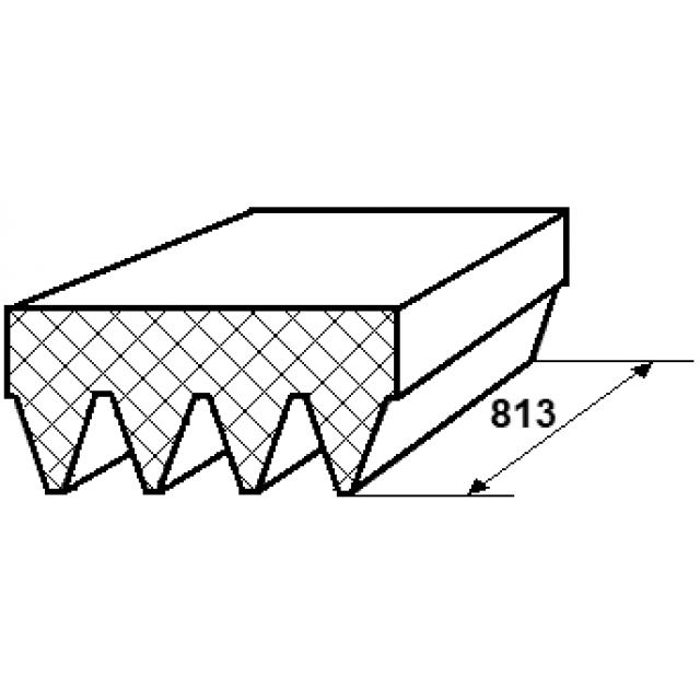 Ремень ручейковый FEBEST 88126-4L813 preview 2