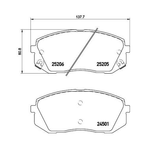 Колодки тормозные передние к-кт TRIALLI PF 0820 preview 2