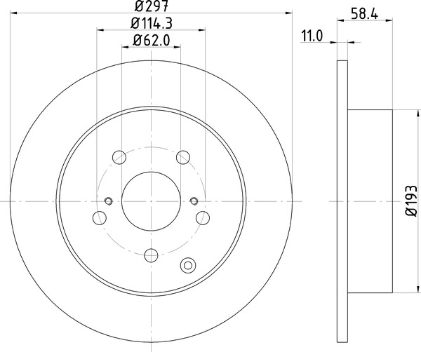 Диск торм. для а/м Toyota Verso (09-) зад. d=297 (DF 084107) preview 3