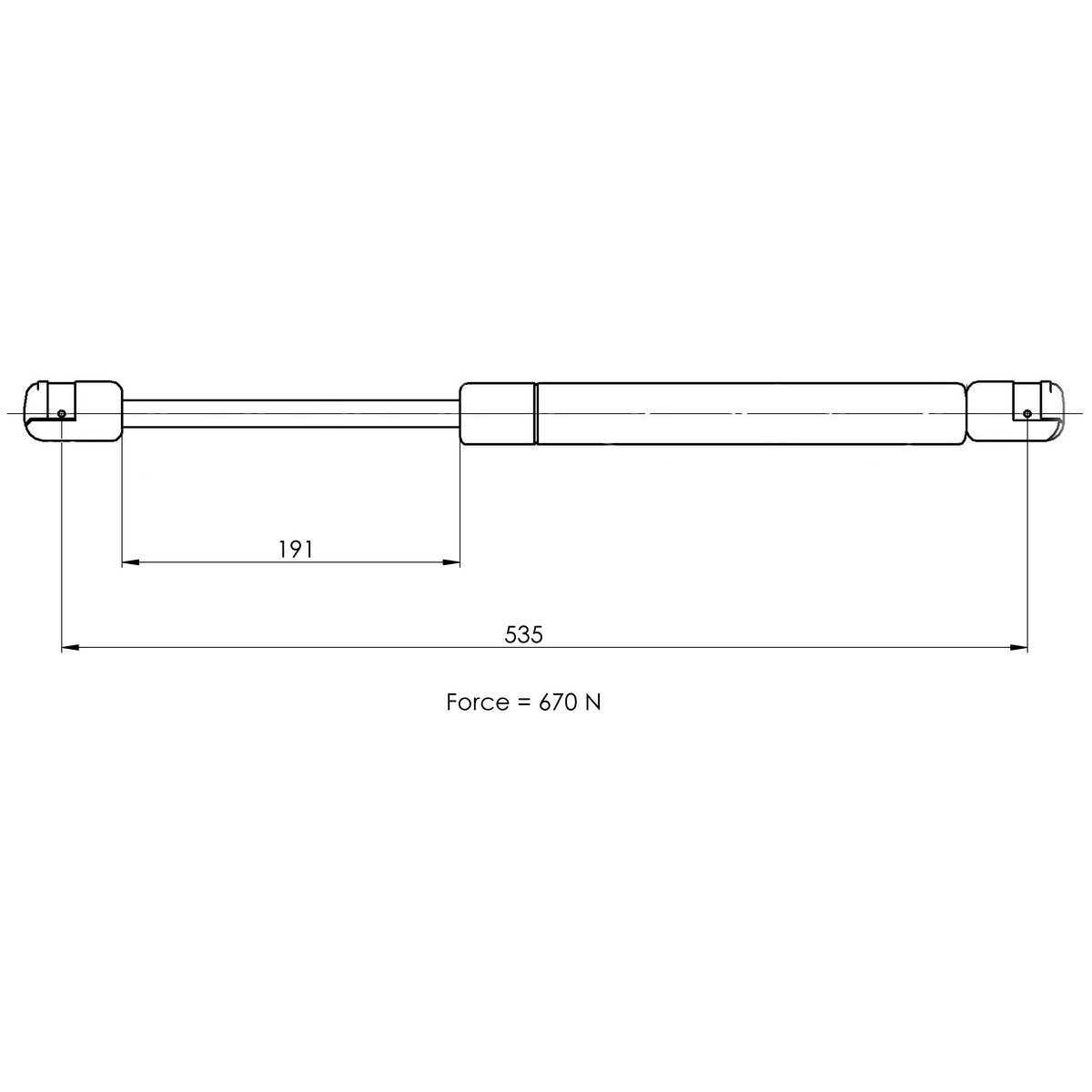 Газовый упор багажника TRIALLI GS 1008 preview 2