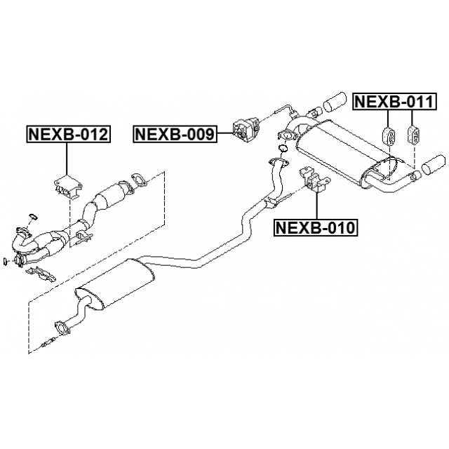 Кронштейн глушителя FEBEST NEXB-010 preview 2 Кронштейн глушителя FEBEST NEXB-010 preview 2