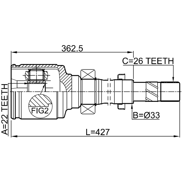 ШРУС внутренний FEBEST 2411-KANGIIRH preview 2