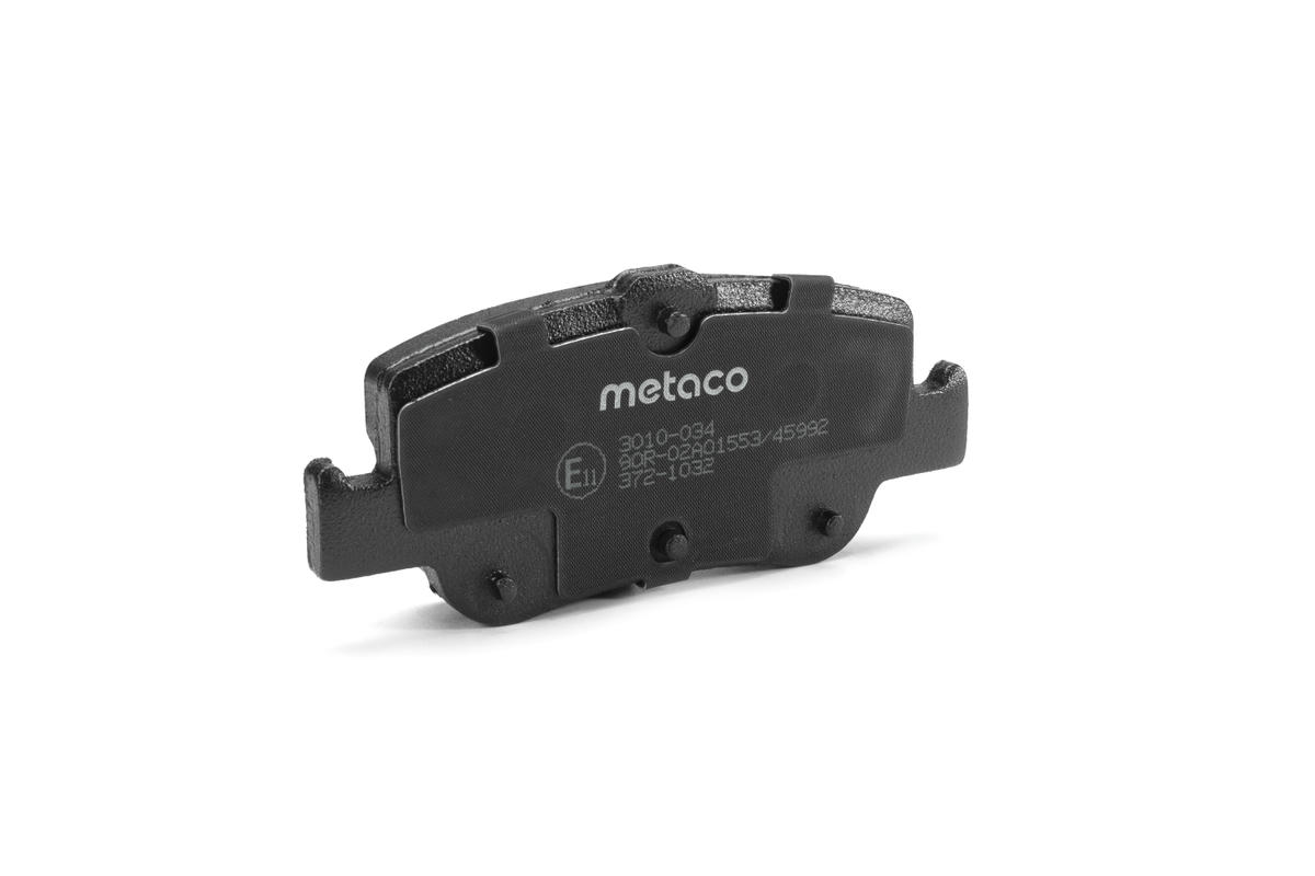 Колодки тормозные задние дисковые к-кт metaco 3010-034 preview 3