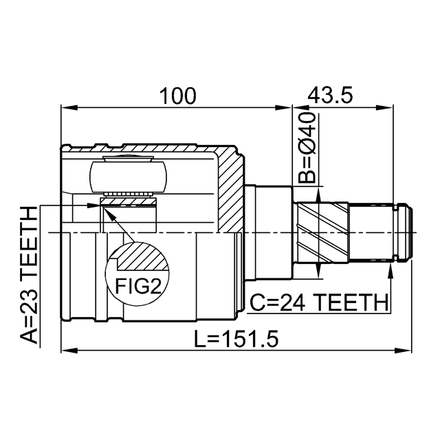 ШРУС внутренний FEBEST 0211-N16JP preview 2