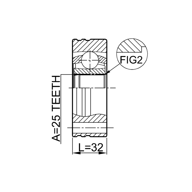 ШРУС внутренний FEBEST 1911-E34 preview 2