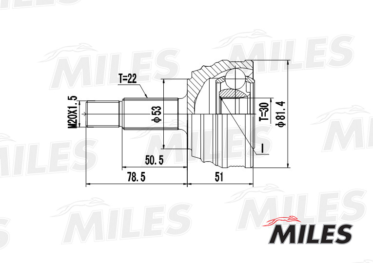 ШРУС наружный передний MILES GA20514 preview 3