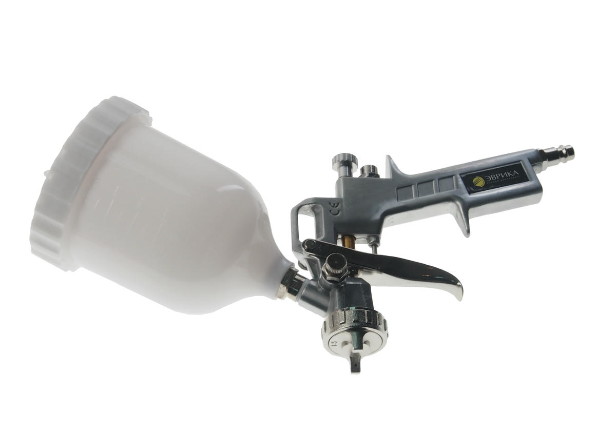 Краскопульт с верх. пластиковым бачком 600мл 1,5мм ЭВРИКА preview 2