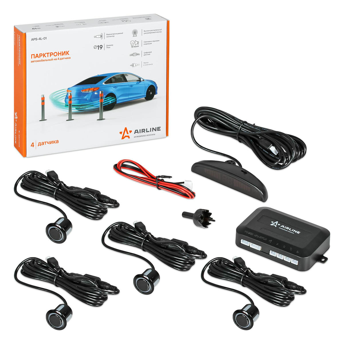 Парковочный радарпарктроник (к-кт) AirLine APS-4L-01 preview 1