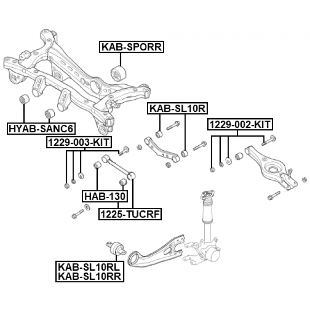 Тяга задняя поперечная передняя HYUNDAI GRAND SANTA FE 13 2013-2016 FEBEST 1225-TUCRF preview 2