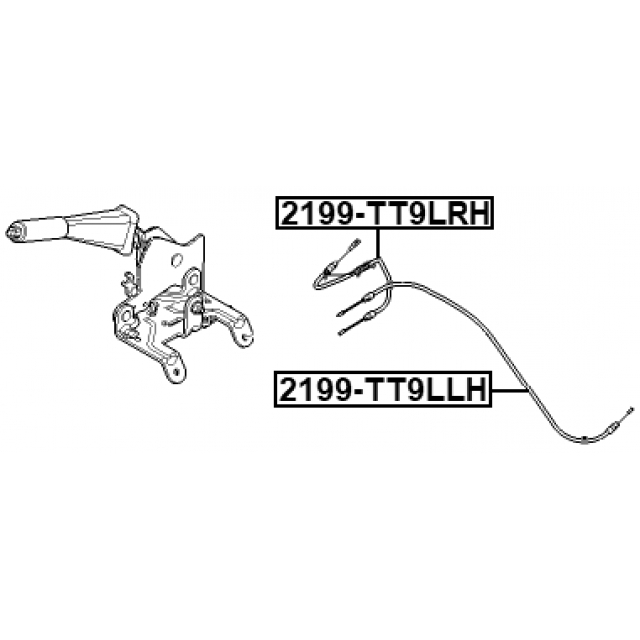 2199-TT9LRH_трос ручного тормоза правый! Ford Transit FT 350 2.4TDCi 06> preview 2
