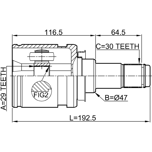 ШРУС внутренний FEBEST 0111-KUN26 preview 2