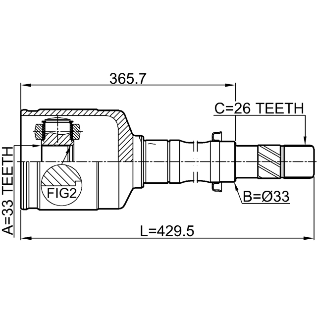 Шрус внутренний правый 33X33X26 preview 2