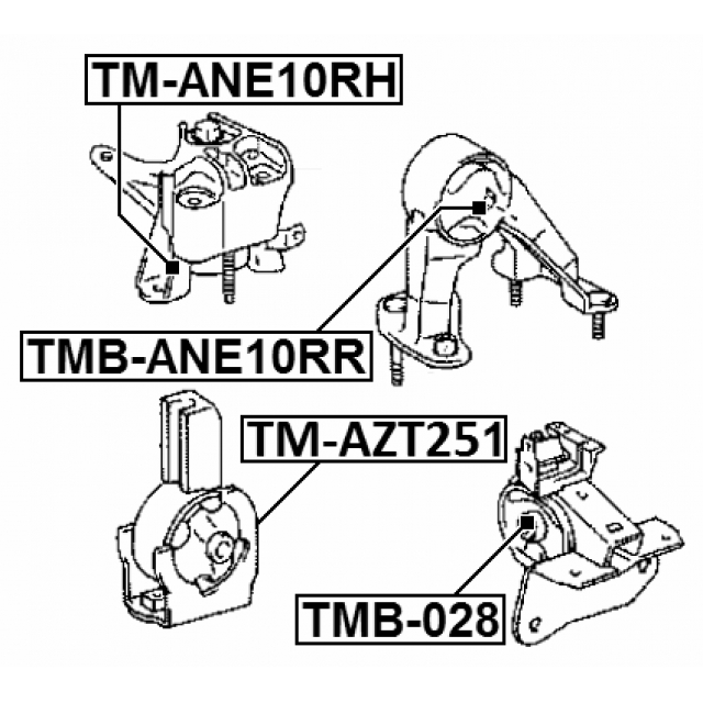 Опора двигателя правая FEBEST TM-ANE10RH preview 2