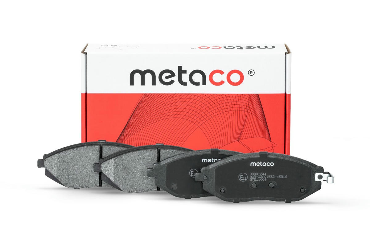 Колодки тормозные передние к-кт metaco 3000-244 preview 1