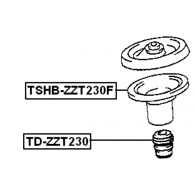 Пыльник переднего амортизатора FEBEST TSHB-ZZT230F preview 2