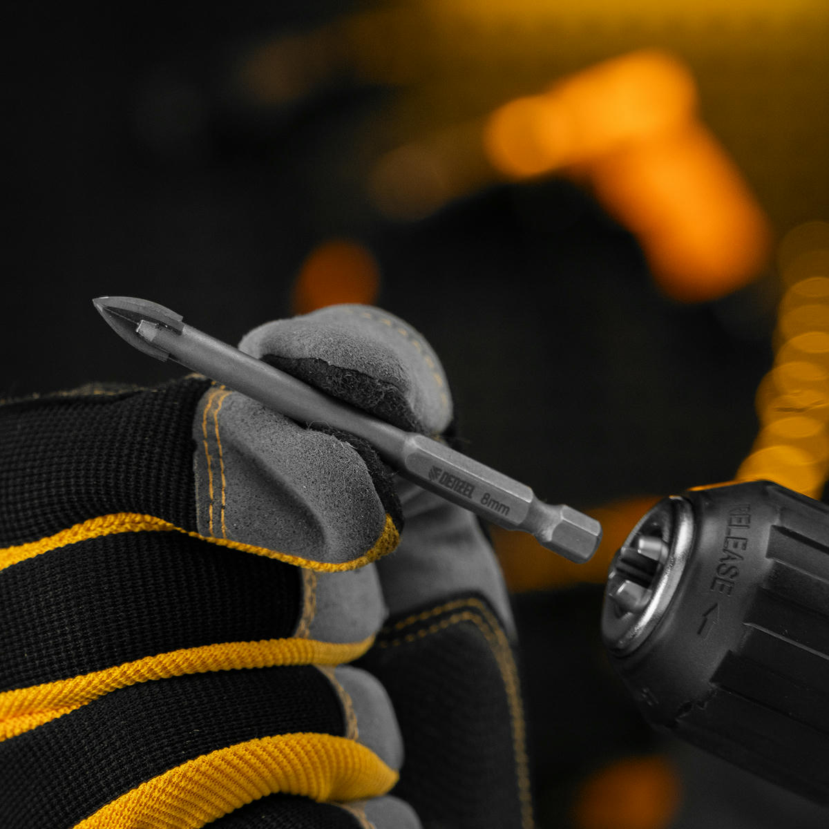 Сверло по керамической плитке 8 мм, крестовая пластина, 6-гр. хвостовик// Denzel preview 6