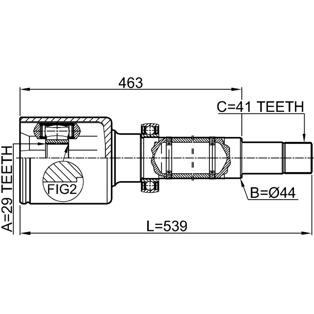 2111-TT9DRH_ШРУС внутренний правый к-кт! Ford Transit 06> preview 2