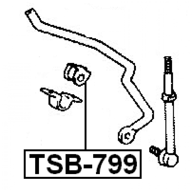Втулка (сайлентблок) заднего стабилизатора FEBEST TSB-799 preview 2