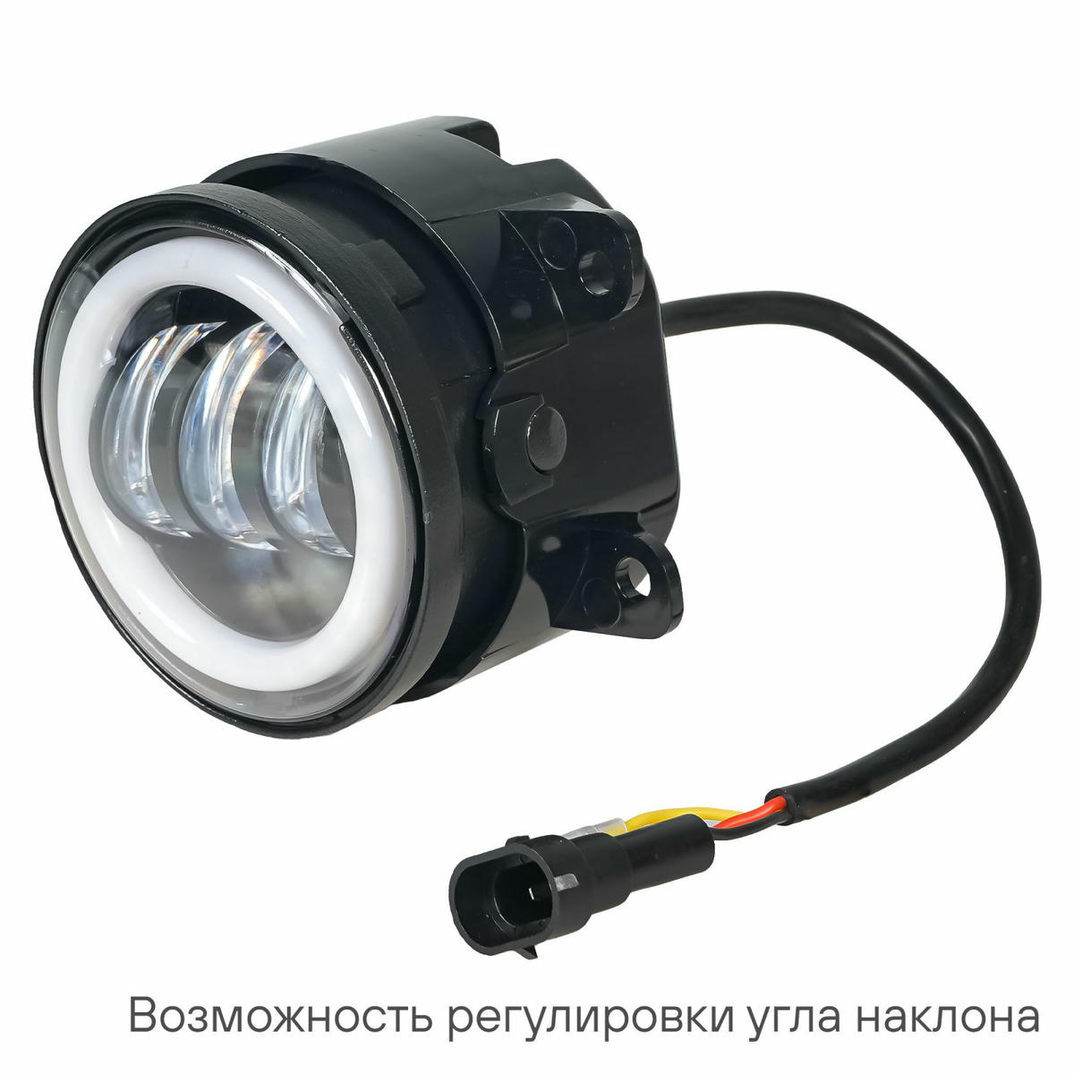 Фара светодиод, регулир.свет.гр-ца, 32W Белый/Ободок, D-90 мм, кмпл 2шт. PRO (ALED080) preview 4