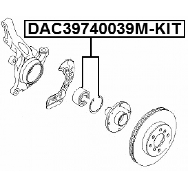 Подшипник ступицы FEBEST DAC39740039M-KIT preview 2