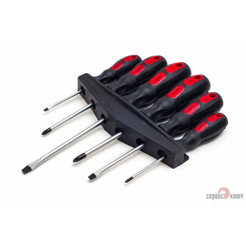 Набор отверток (PH 0*75, 1*100, PH2*100, plain - 6*150, 5*100, -3*75) 6шт. СЕРВИС КЛЮЧ preview 2