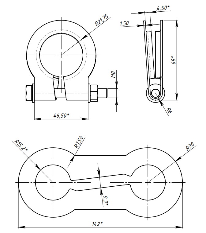Хомут глушителя кольцевой 45мм. preview 3