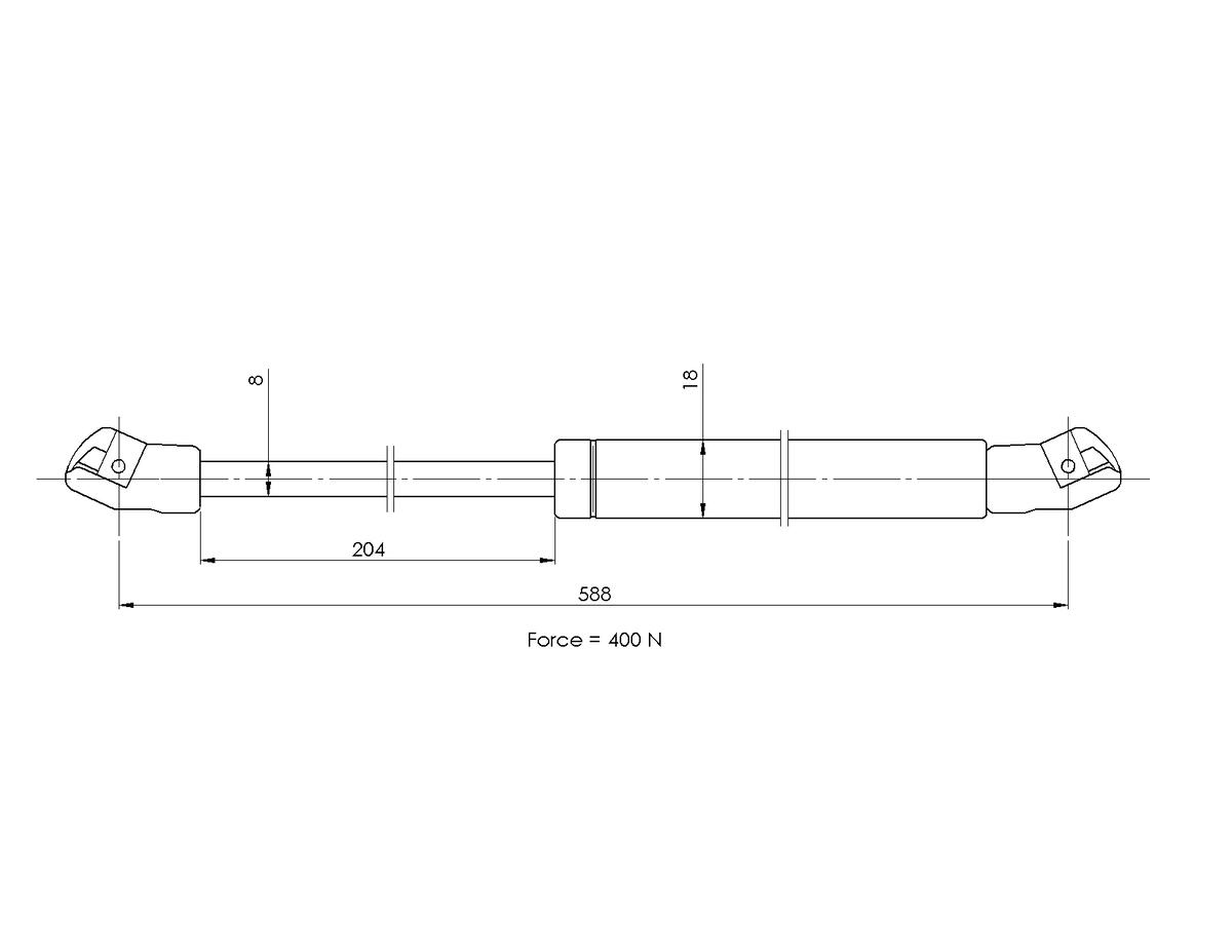 Газовый упор багажника TRIALLI GS 2106 preview 2