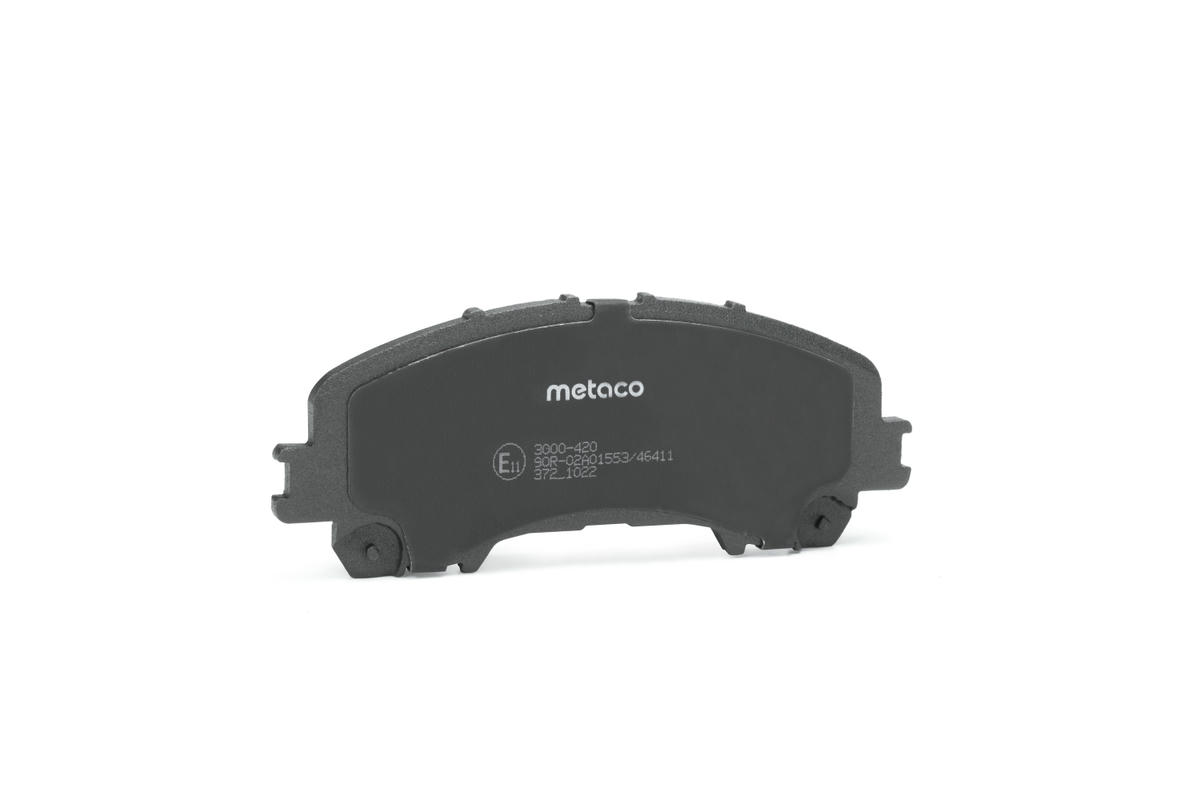 Колодки тормозные передние к-кт metaco 3000-420 preview 3