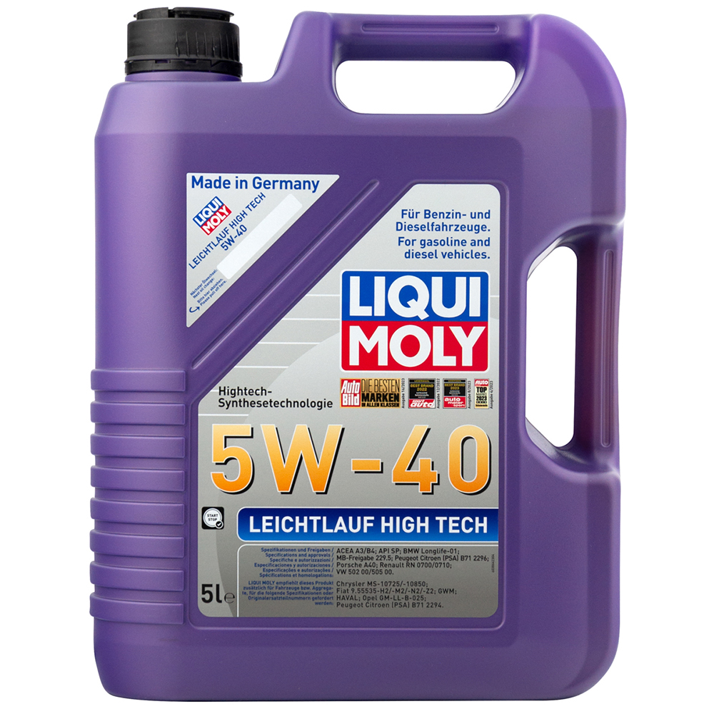 Масло моторное LIQUI MOLY Leichtlauf High Tech 5w40 CF/SN A3/B4 синт. 5л preview 1