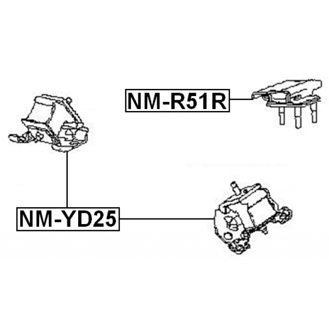 Опора двигателя задняя FEBEST NM-R51R preview 2