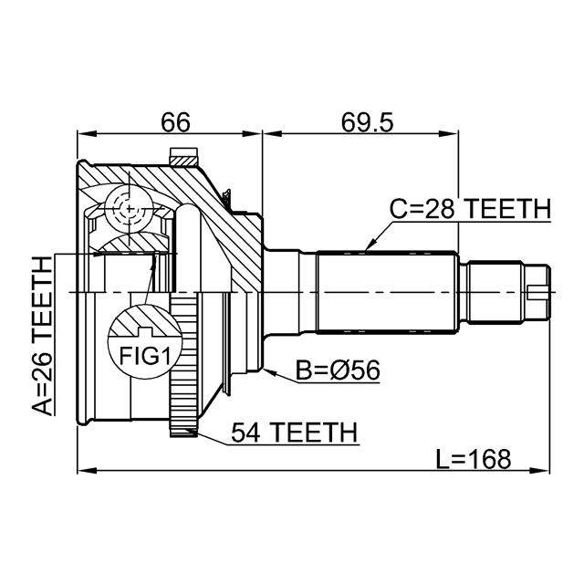ШРУС наружный передний FEBEST 2210-016A54 preview 2