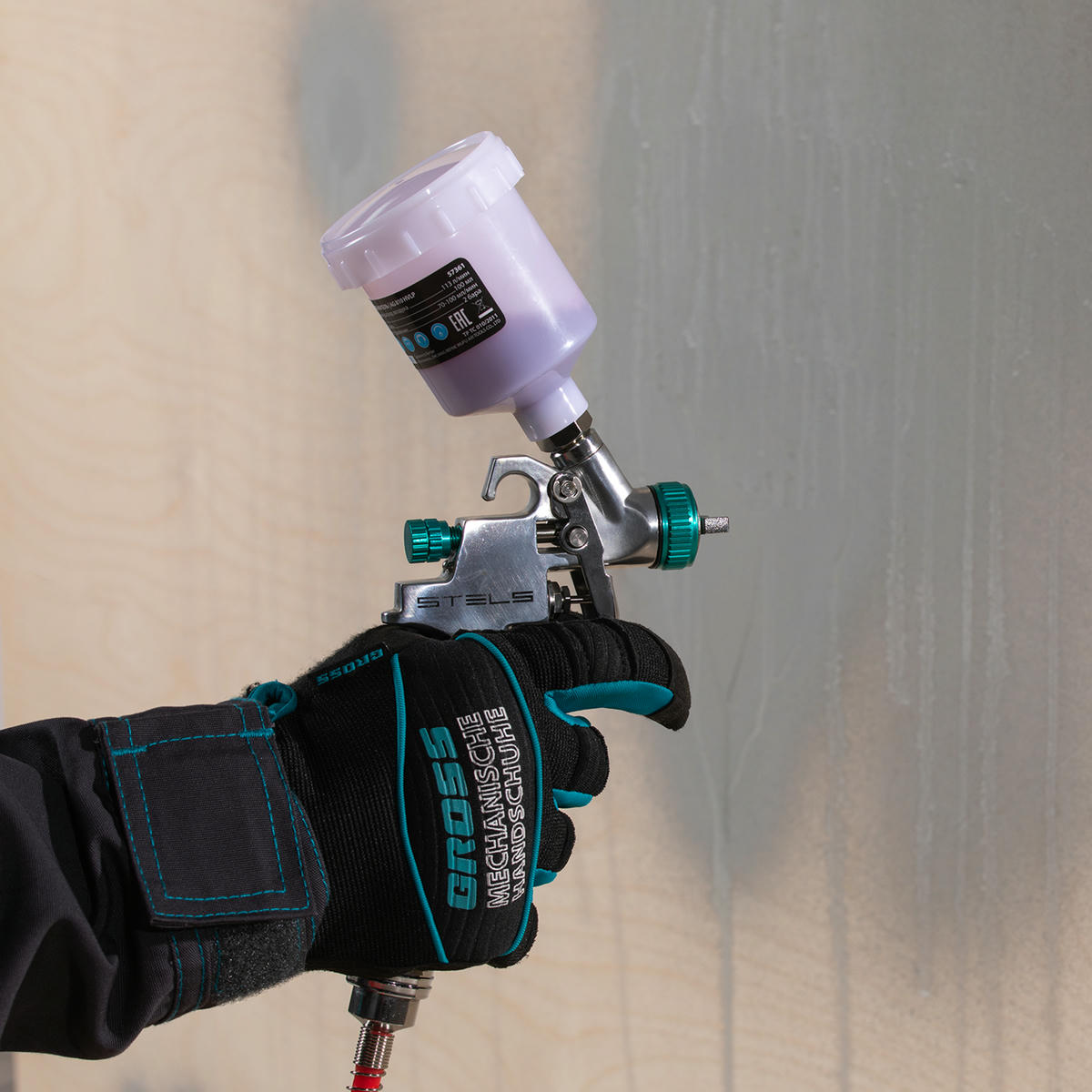 Краскопульт AG 810 HVLP гравитационный (сопло 0,8 и 1мм) STELS preview 10