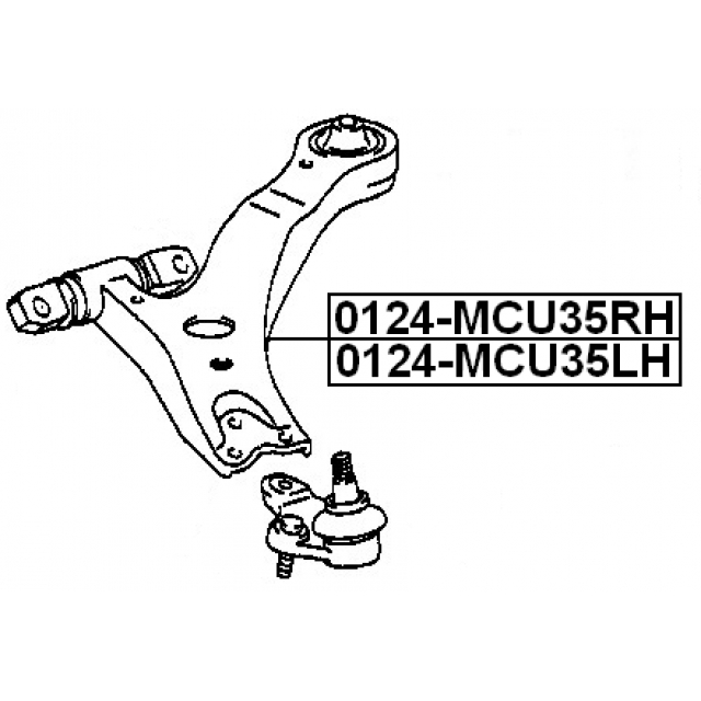 0124MCU35LH_рычаг нижний левый! с пневмоподвеской Lexus RX350 GSU35 3.5i 06> preview 2