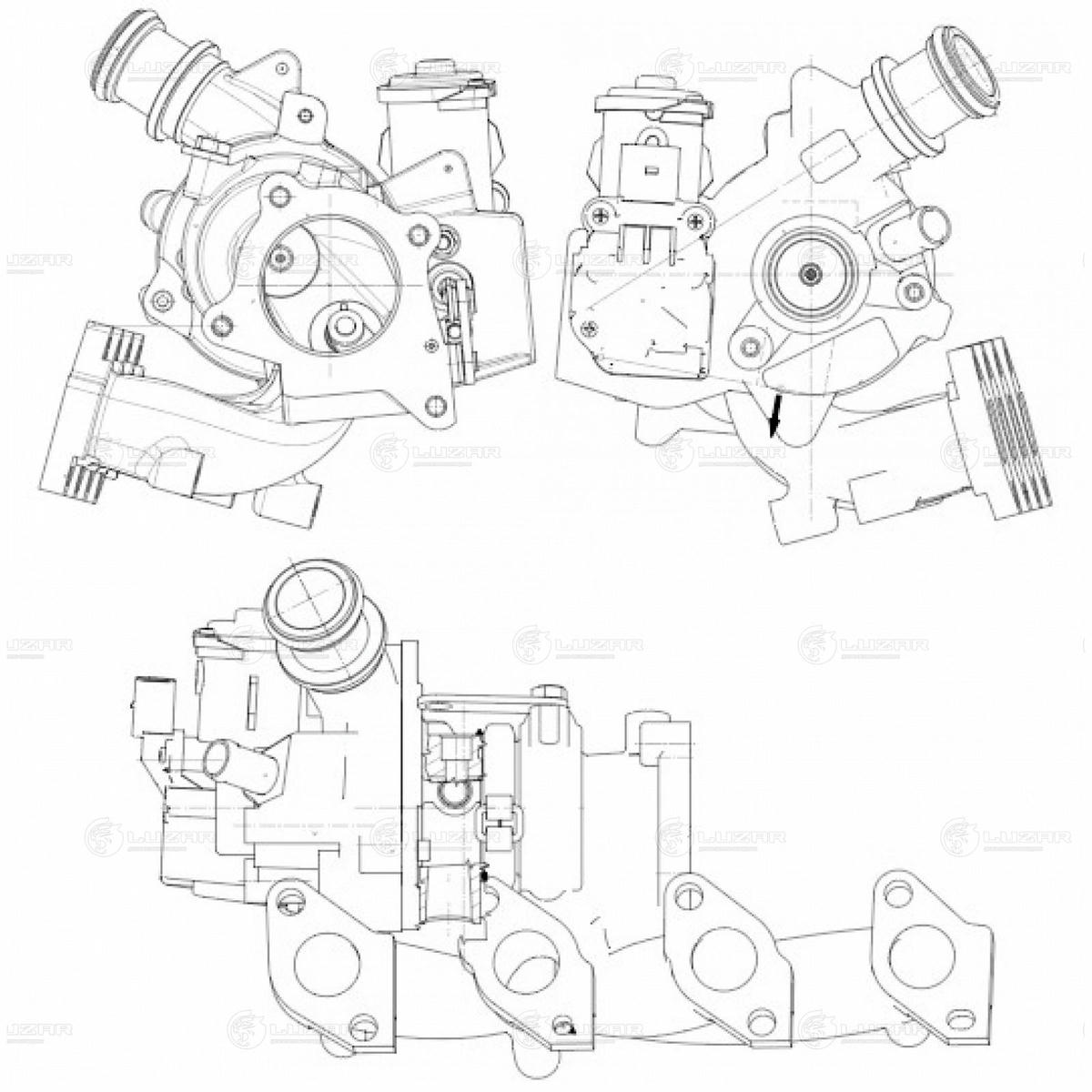 Турбокомпрессор для а/м Skoda Yeti (09-)/VW Caddy (10-) 1.2T (CBZB) (тип RHF3) (LAT 1800) preview 5