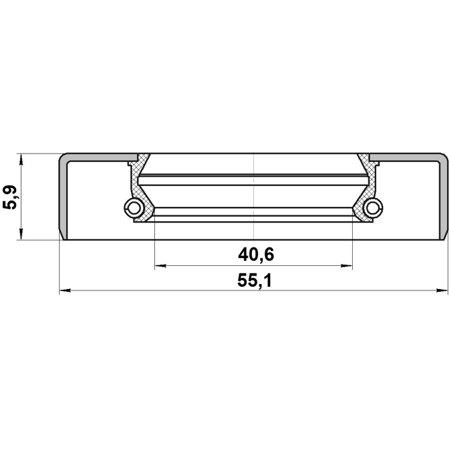 Сальник ступичный задний 42x55x6 FEBEST 95GDY-42550606X preview 2