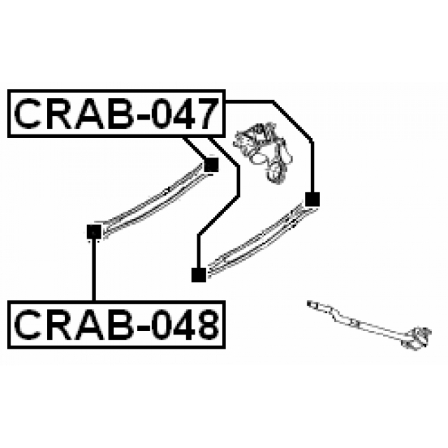 Сайлентблок задней подвески FEBEST CRAB-047 preview 2 Сайлентблок задней подвески FEBEST CRAB-047 preview 2