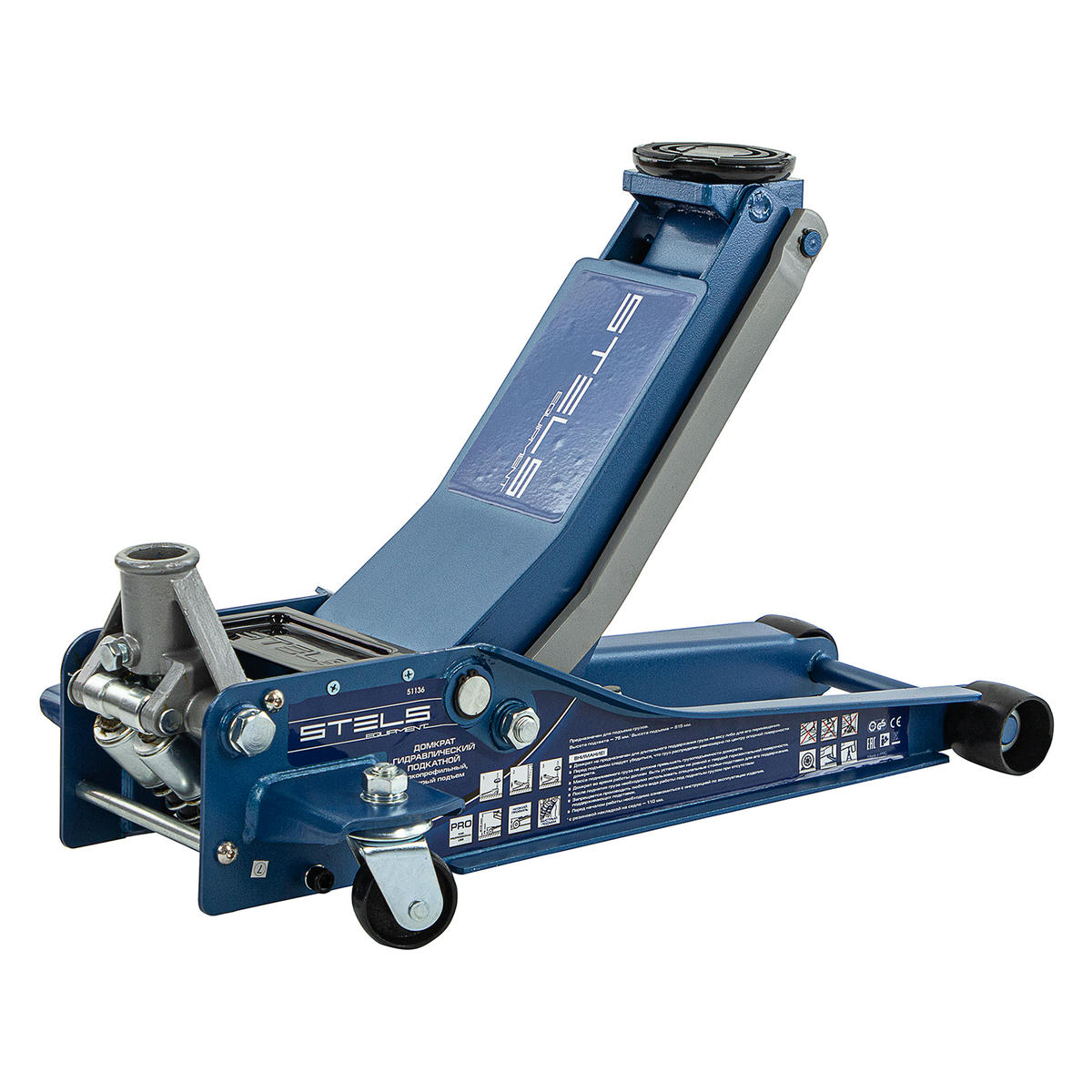 Домкрат подкатной гидравлический 3т 75-515мм быстр.подъем LOW PROFILE QUICK LIFT проф STELS preview 4